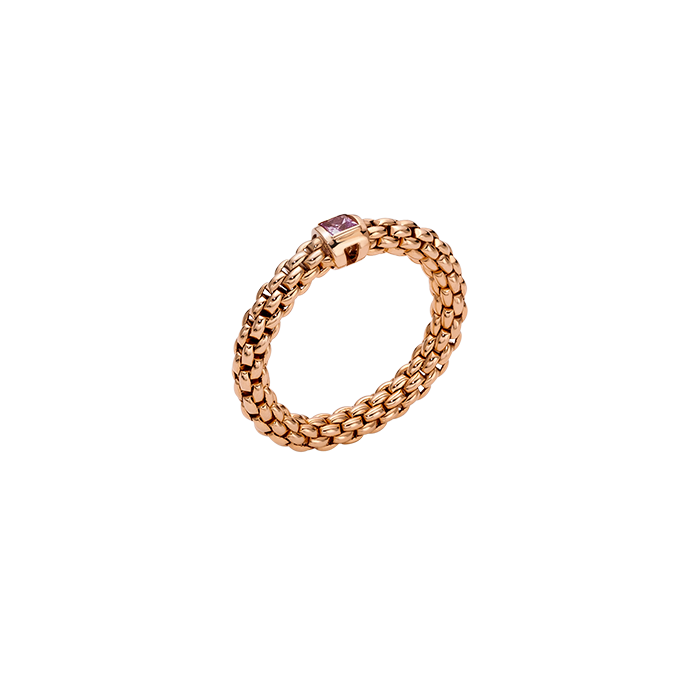 FOPE  SOULS FLEX'IT RING WITH A PINK SAPPHIRE