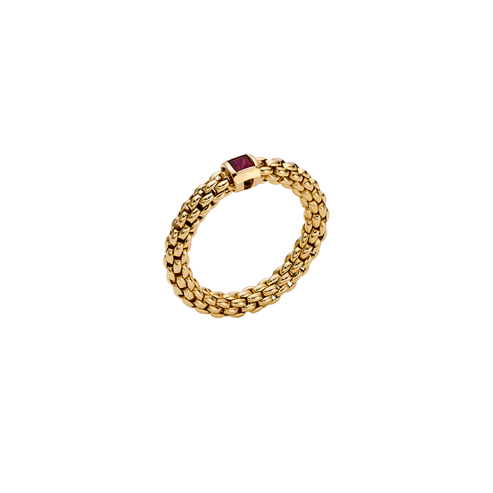 FOPE  SOULS FLEX'IT RING WITH A RUBY