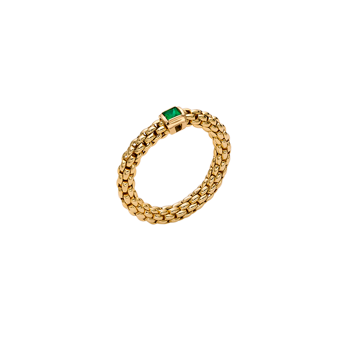 FOPE  SOULS FLEX'IT RING WITH EMERALD