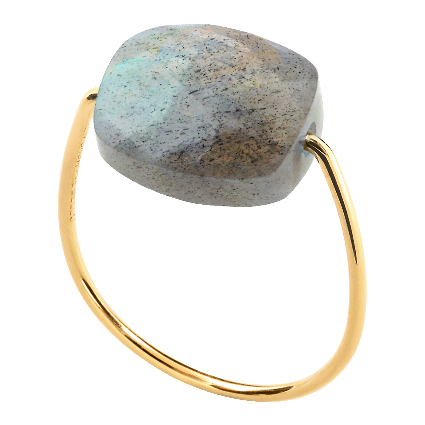 Morganne Bello Labradorite Cushion Yellow Gold Ring