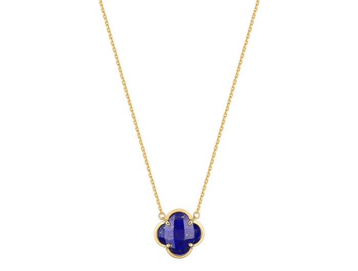 Morganne Bello Lapis Lazuli Yellow Gold Victoria Necklace