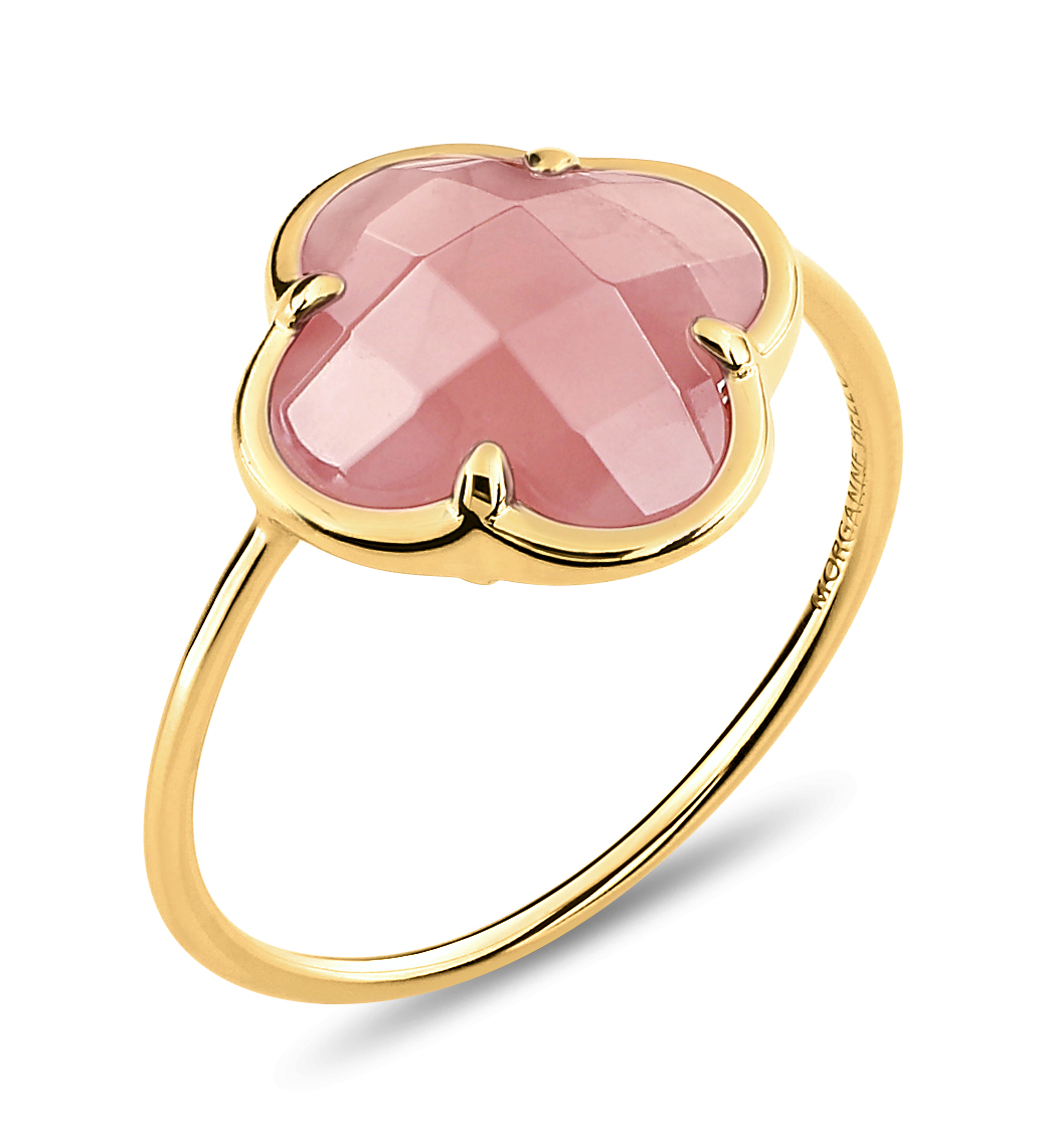 Morganne Bello Guava Quartz Yellow Gold Victoria Ring