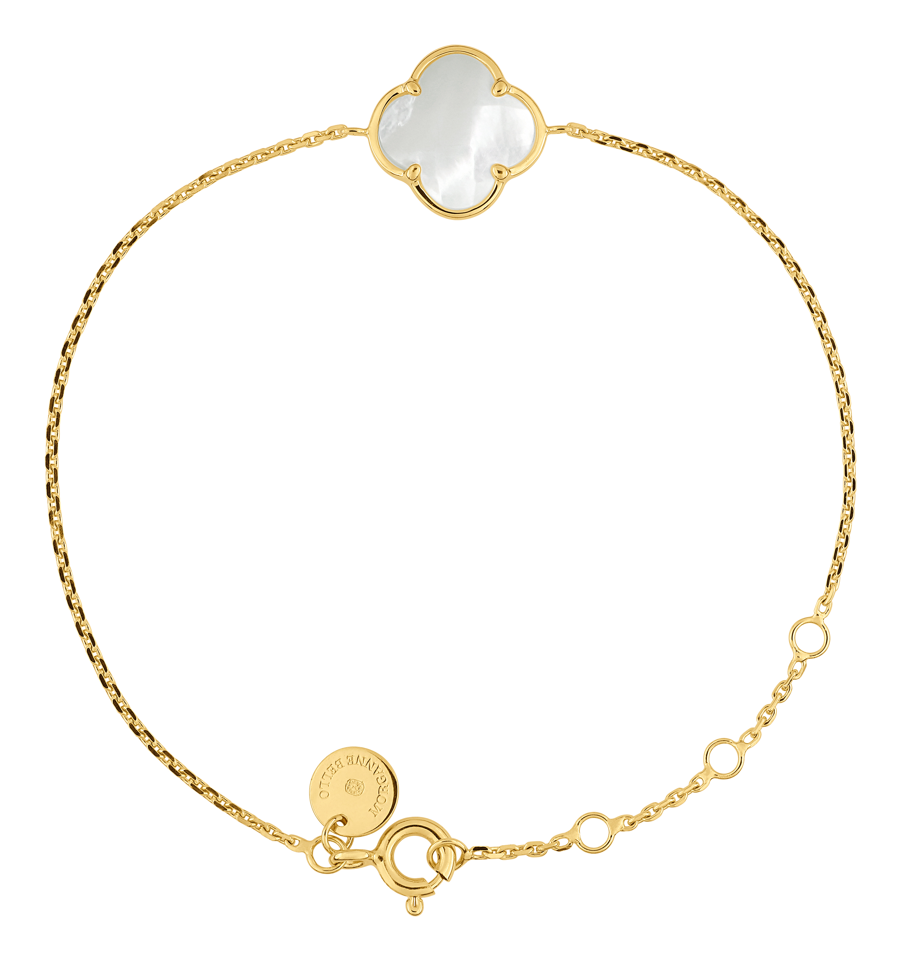 Morganne Bello Mother-Of-Pearl Yellow Gold Victoria Bracelet