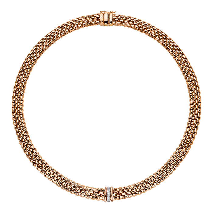 FOPE  PANORAMA NECKLACE WITH DIAMONDS