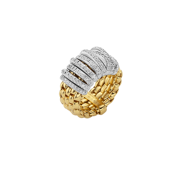 FOPE  PANORAMA FLEX'IT RING WITH DIAMONDS