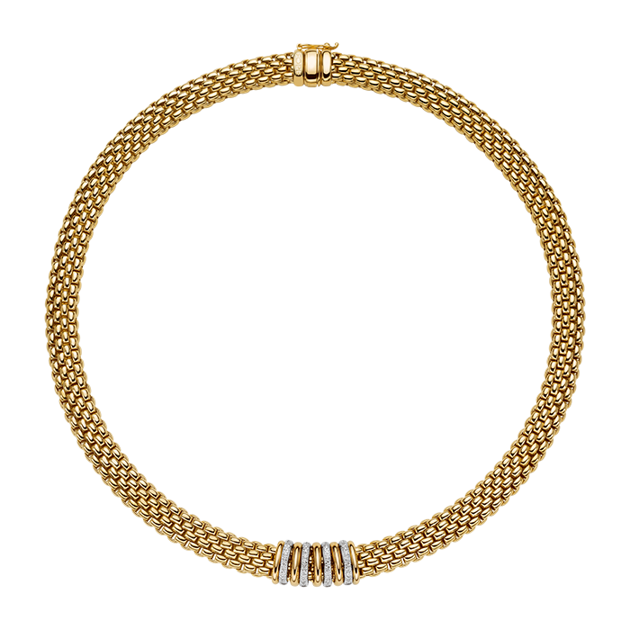 FOPE  PANORAMA NECKLACE WITH DIAMONDS