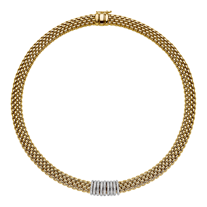 FOPE  PANORAMA NECKLACE WITH DIAMONDS