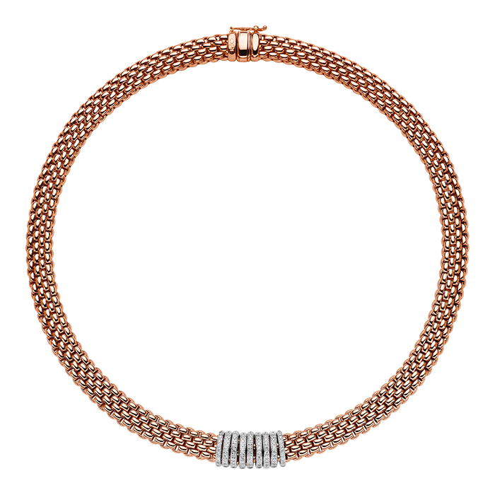 FOPE  PANORAMA NECKLACE WITH DIAMONDS