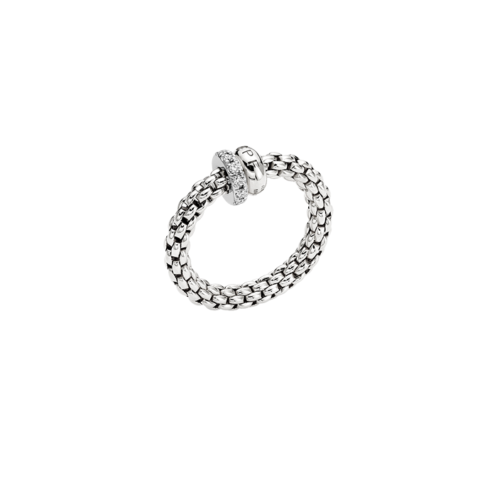 FOPE  SOLO FLEX'IT RING WITH DIAMOND PAVÉ