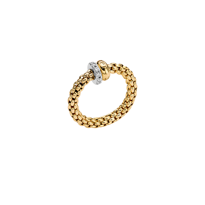 FOPE  SOLO FLEX'IT RING WITH DIAMOND PAVÉ