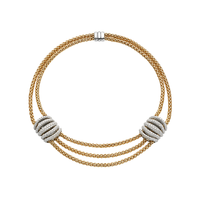 FOPE  MIALUCE NECKLACE WITH DIAMOND PAVE'