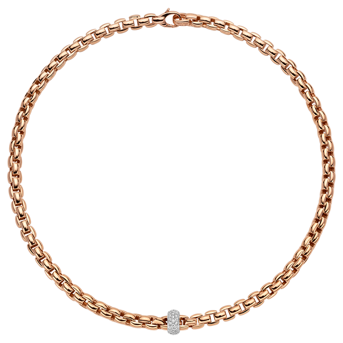 FOPE  EKA NECKLACE WITH DIAMOND PAVE'
