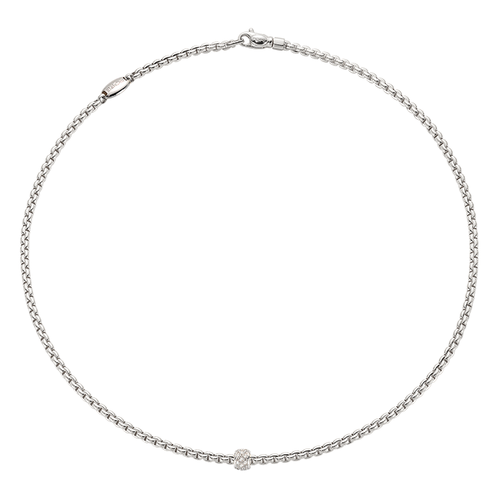 FOPE  EKA NECKLACE WITH DIAMOND PAVE'
