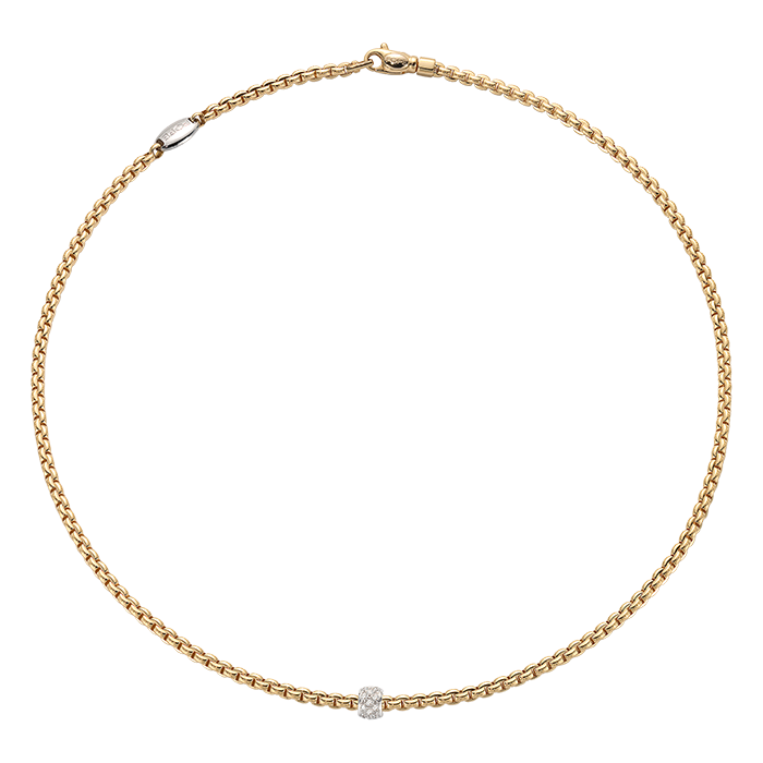 FOPE  EKA NECKLACE WITH DIAMOND PAVE'