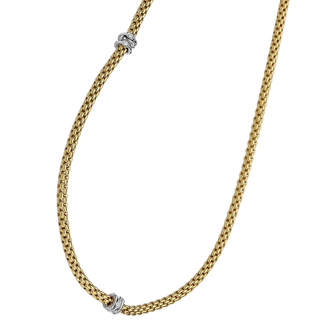 Fope Long necklace with diamonds