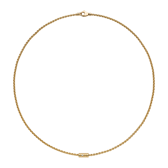 FOPE  SOLO NECKLACE WITH A WHITE DIAMOND