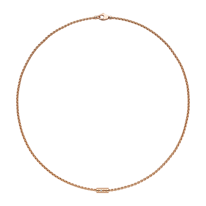 FOPE  SOLO NECKLACE WITH A WHITE DIAMOND