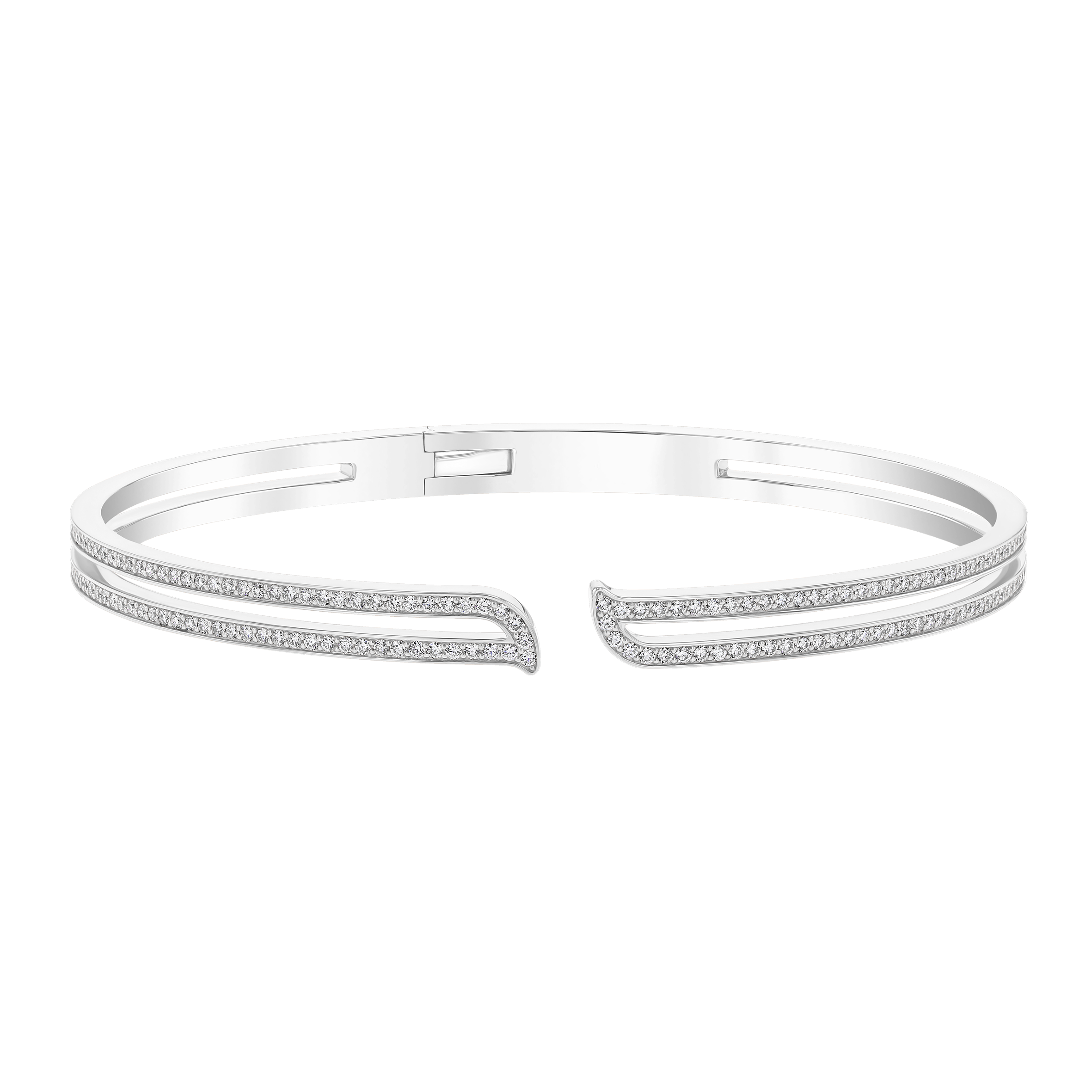 Alif White Gold Diamond Bangle