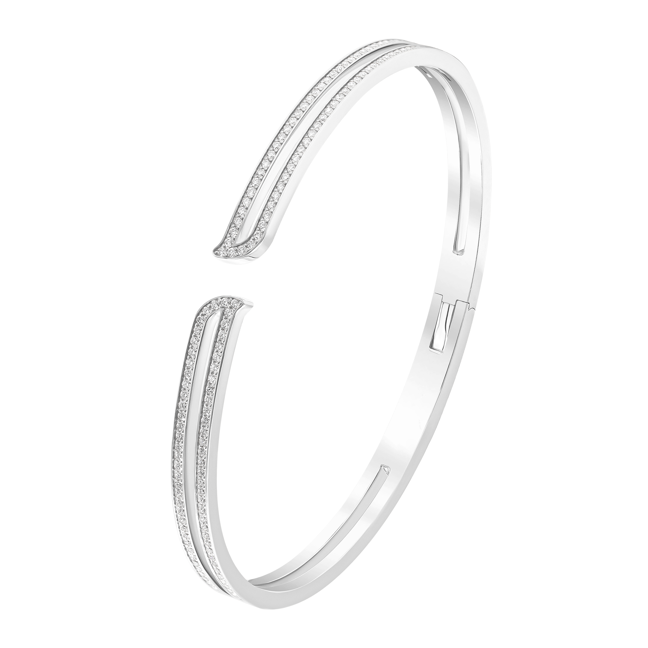 Alif White Gold Diamond Bangle