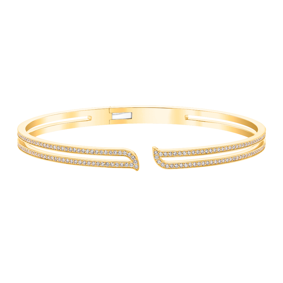 Alif Yellow Gold Diamond Bangle