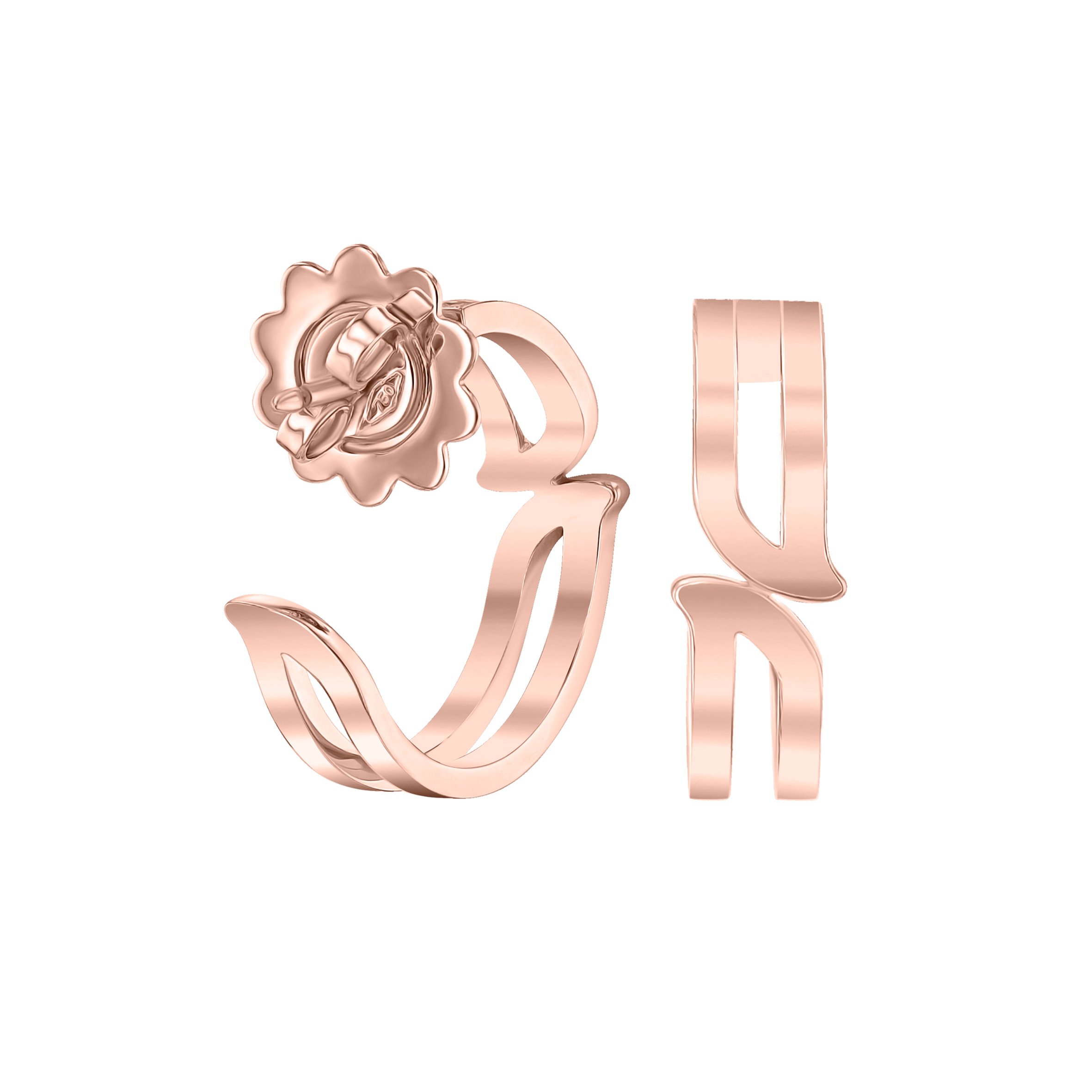 Alif Rose Gold Earrings