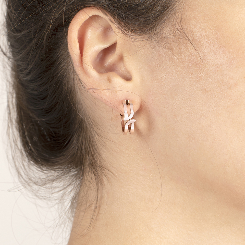 Alif Rose Gold Earrings