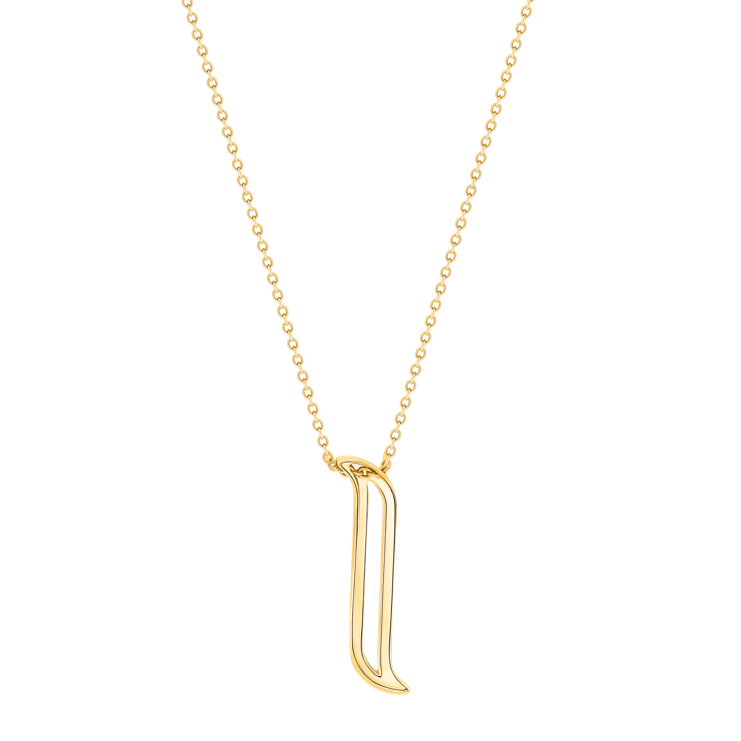 Alif Yellow  Gold Necklace