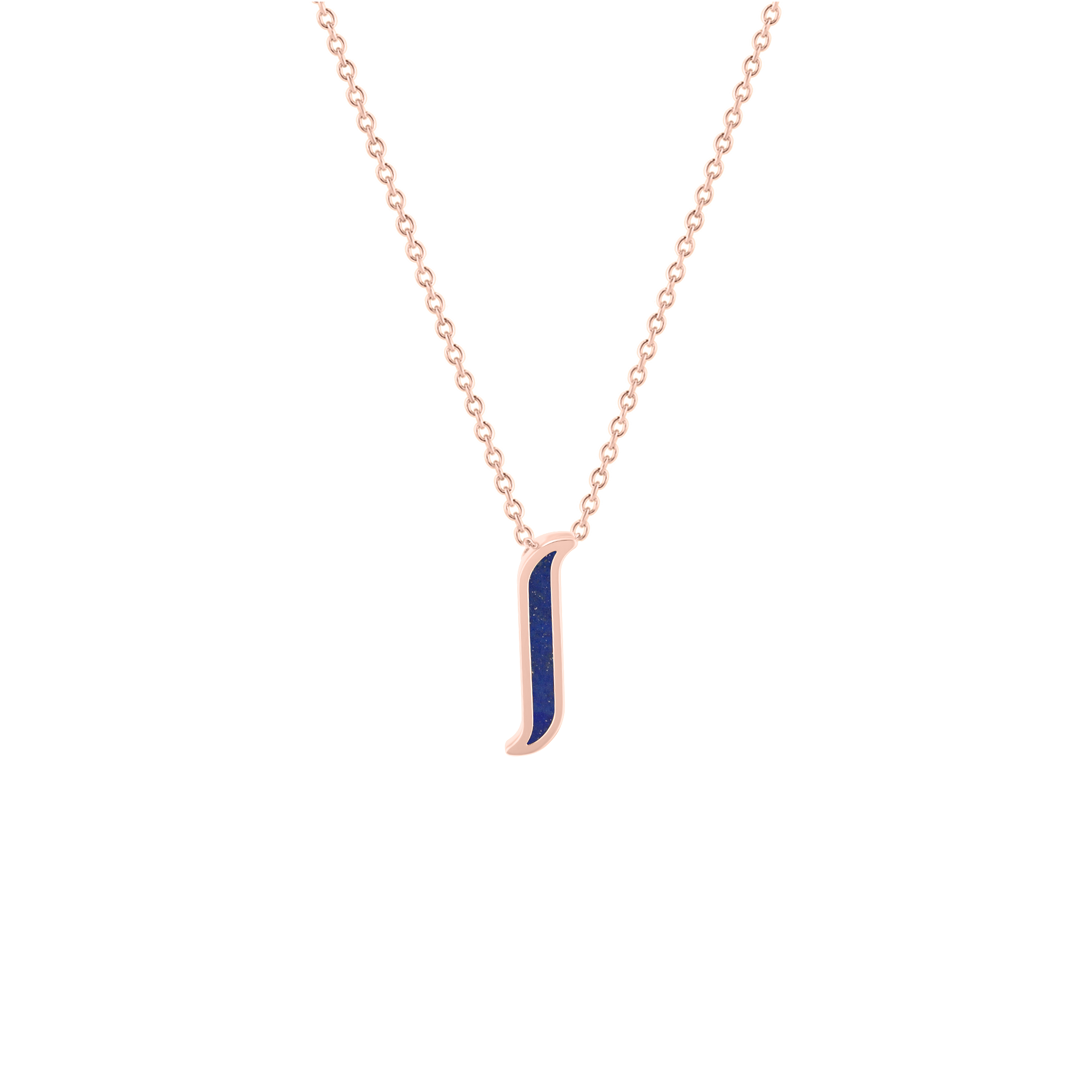 Alif Mosaic Lapis Lazuli Necklace In 18K Rose Gold