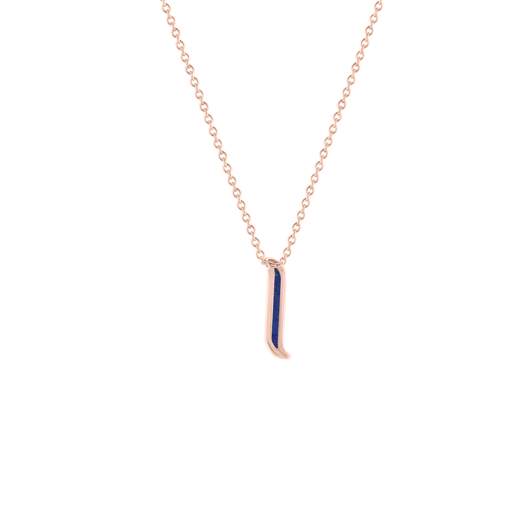 Alif Mosaic Lapis Lazuli Necklace In 18K Rose Gold