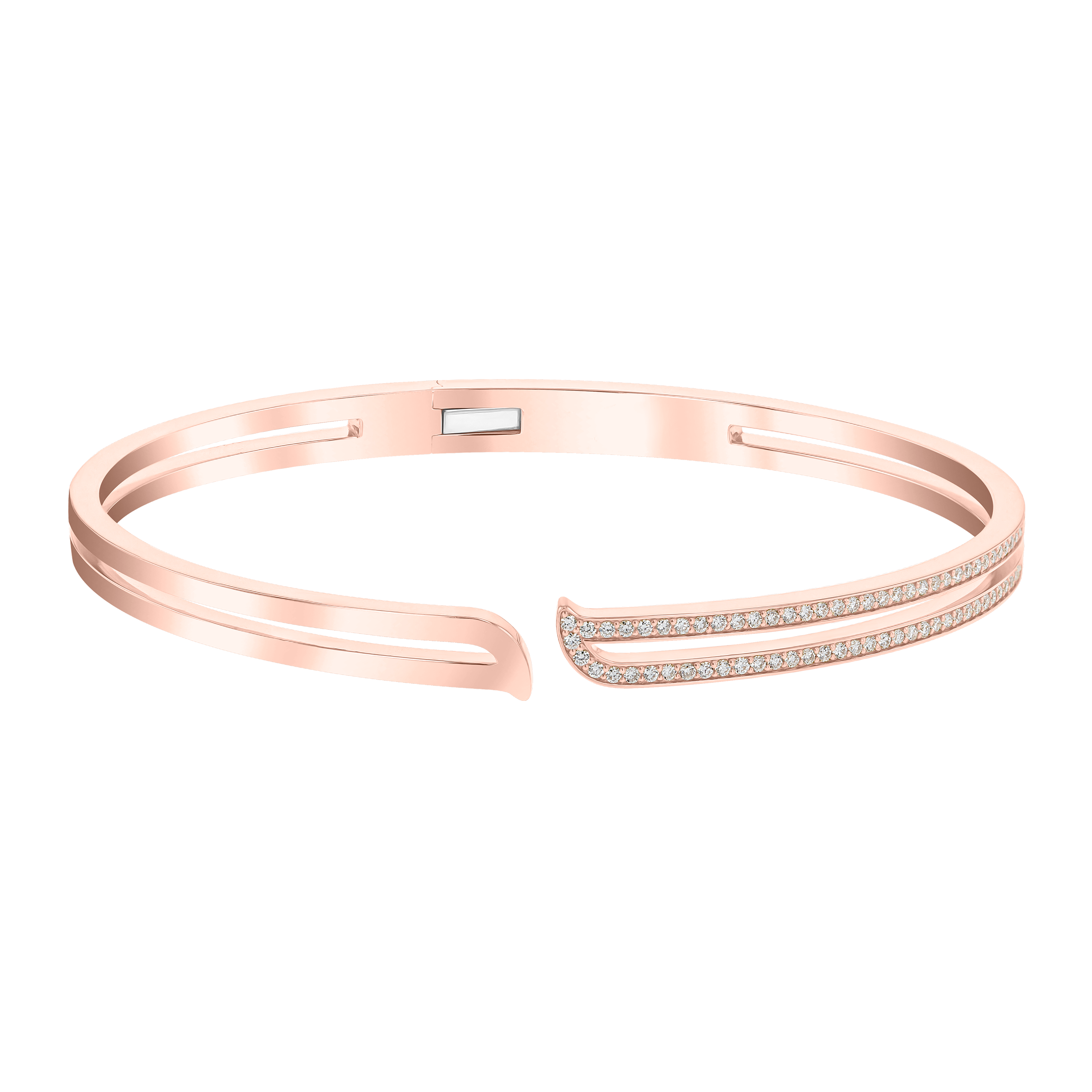 Alif Rose Gold Diamond Bangle