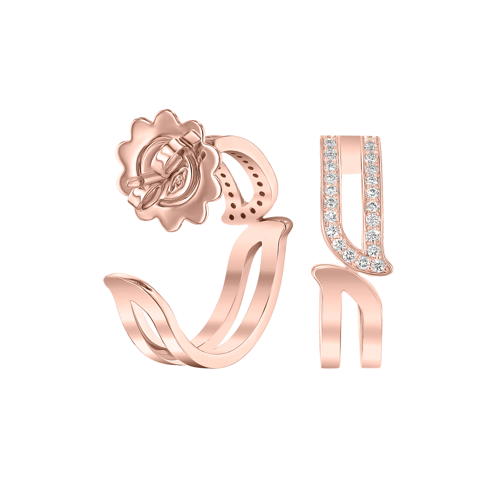 Alif Rose Gold Diamond Earrings