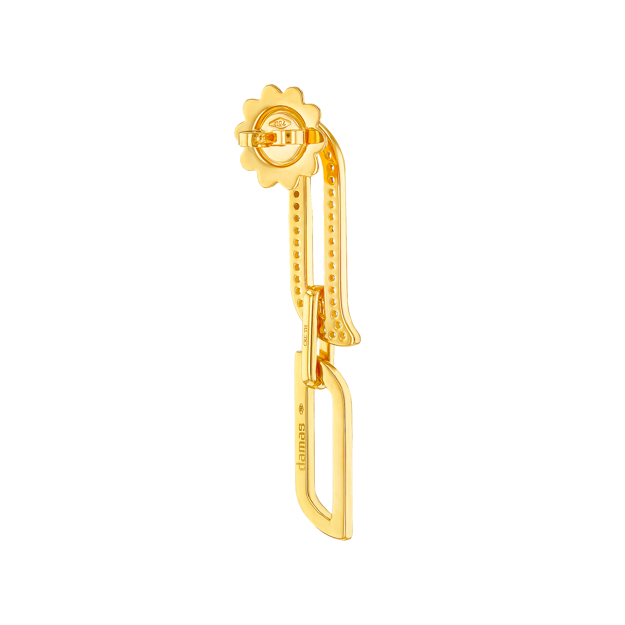Alif Unity Drop Earrings 18K Yellow Gold & Diamond