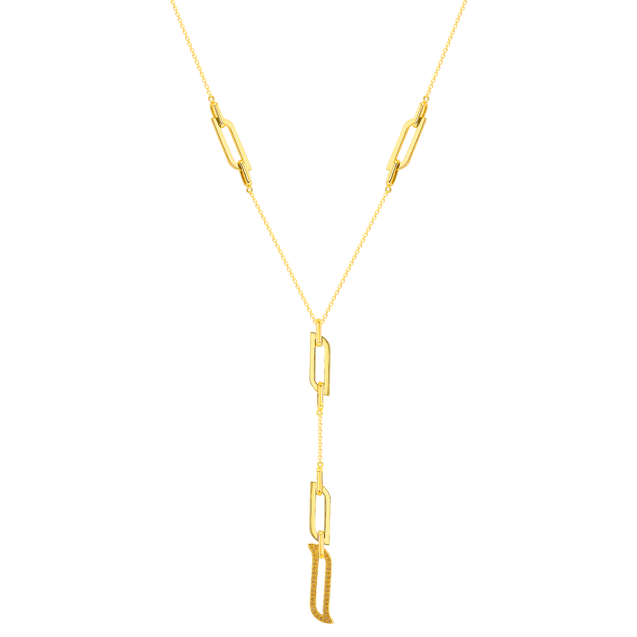 Alif Unity Y Necklace 18K Yellow Gold &Diamond 