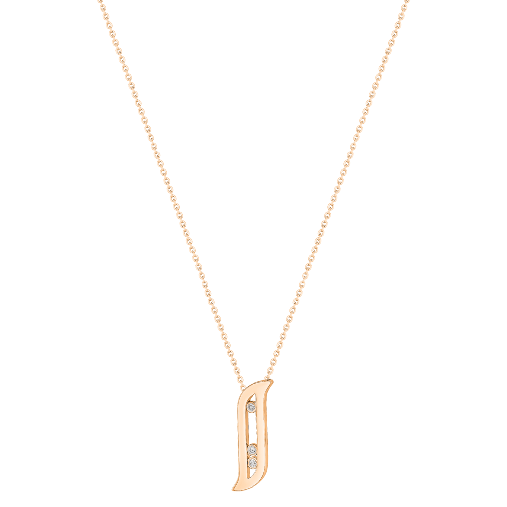 Alif Brilliance 18k Rose Gold and Diamond Necklace