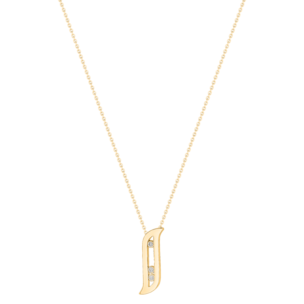 Alif Brilliance 18k Yellow Gold and Diamond Necklace