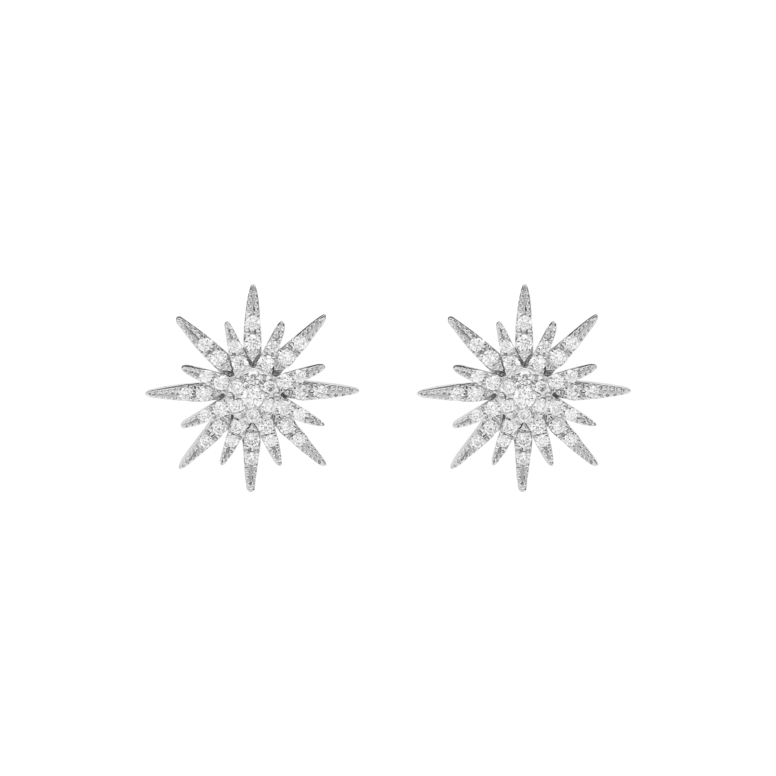 Djula Diamond Big Soleil Stud Earrings in 18K Gold