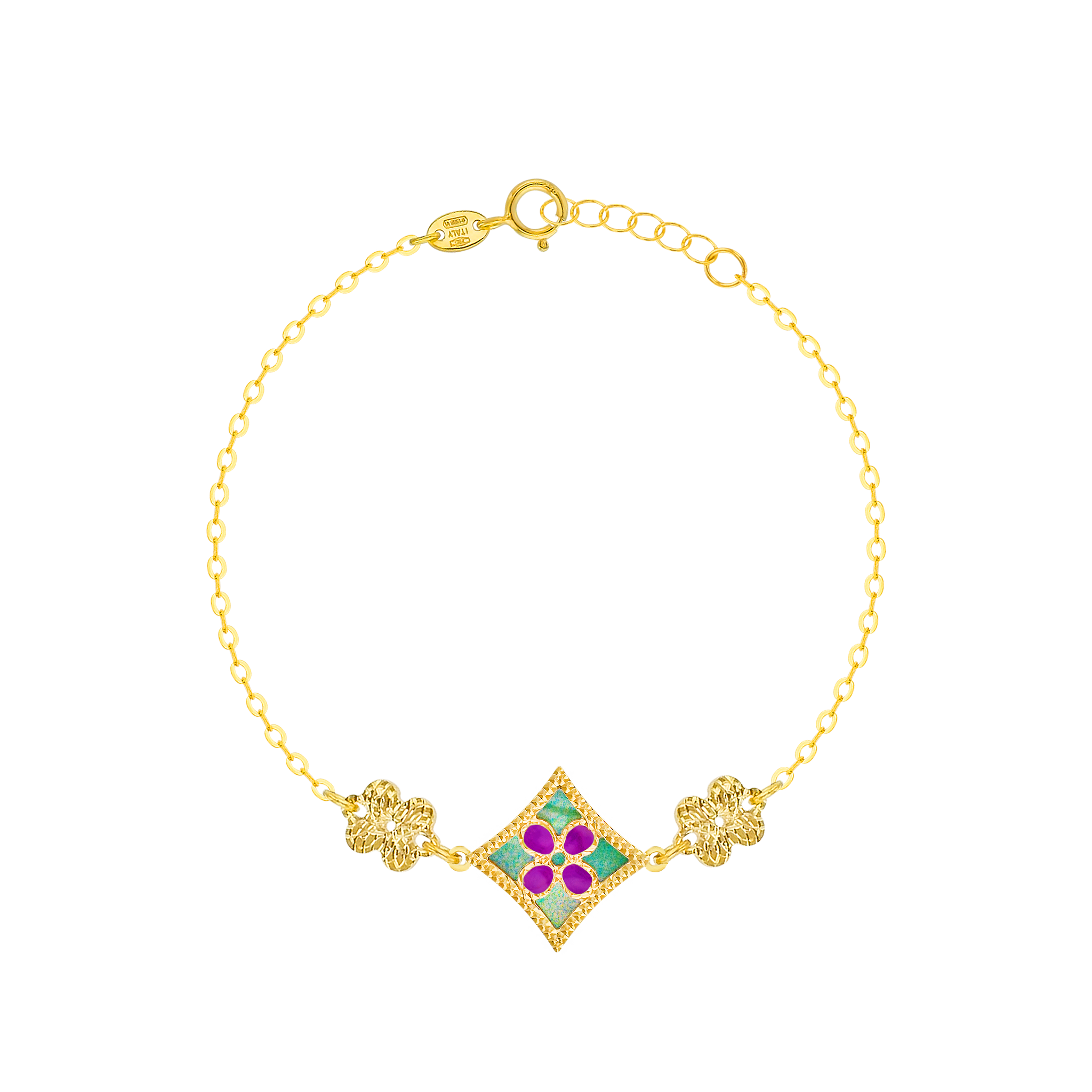 Amelia Versailles Large Garden Star Double Sided Bracelet in 18K Yellow Gold