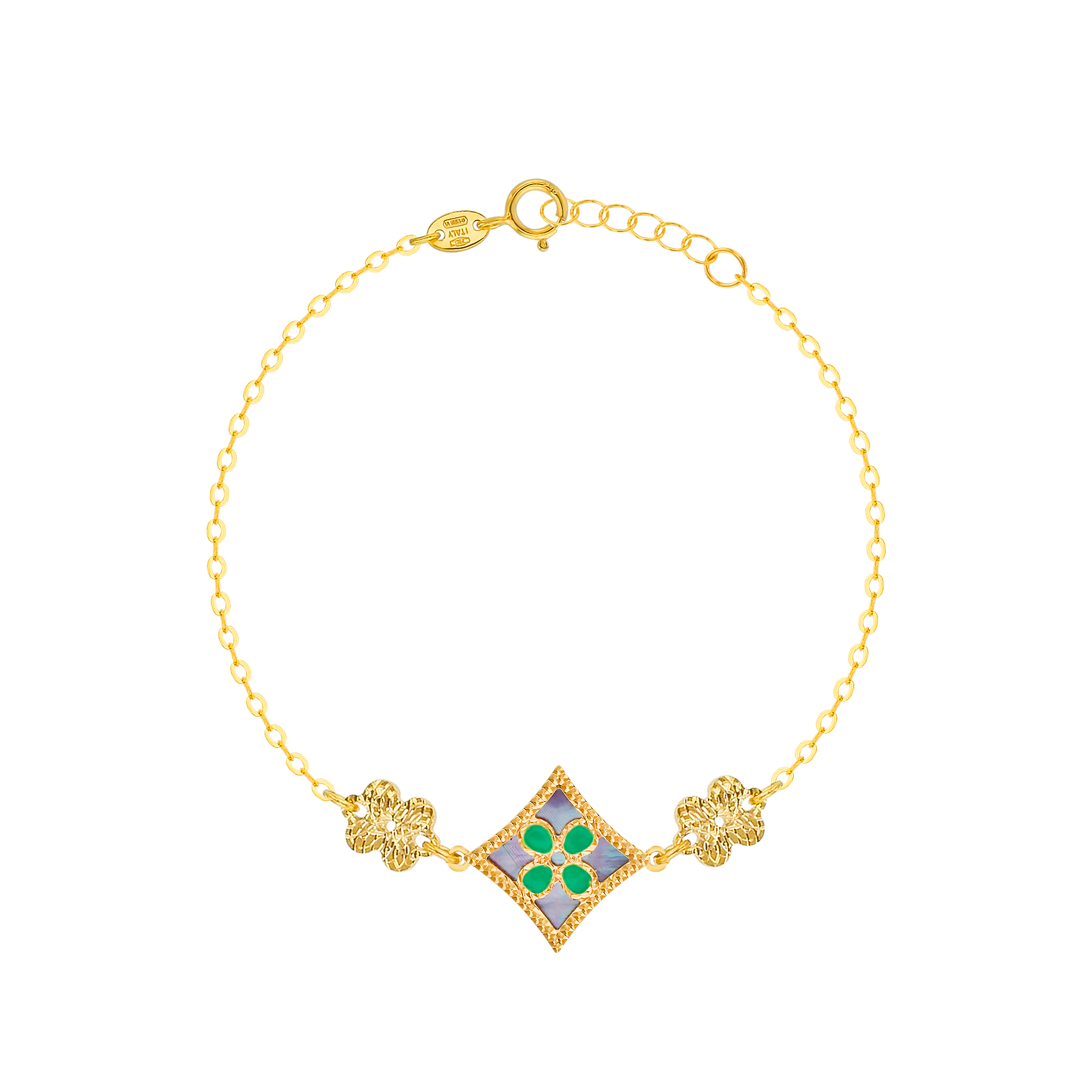 Amelia Versailles Large Garden Star Double Sided Bracelet in 18K Yellow Gold