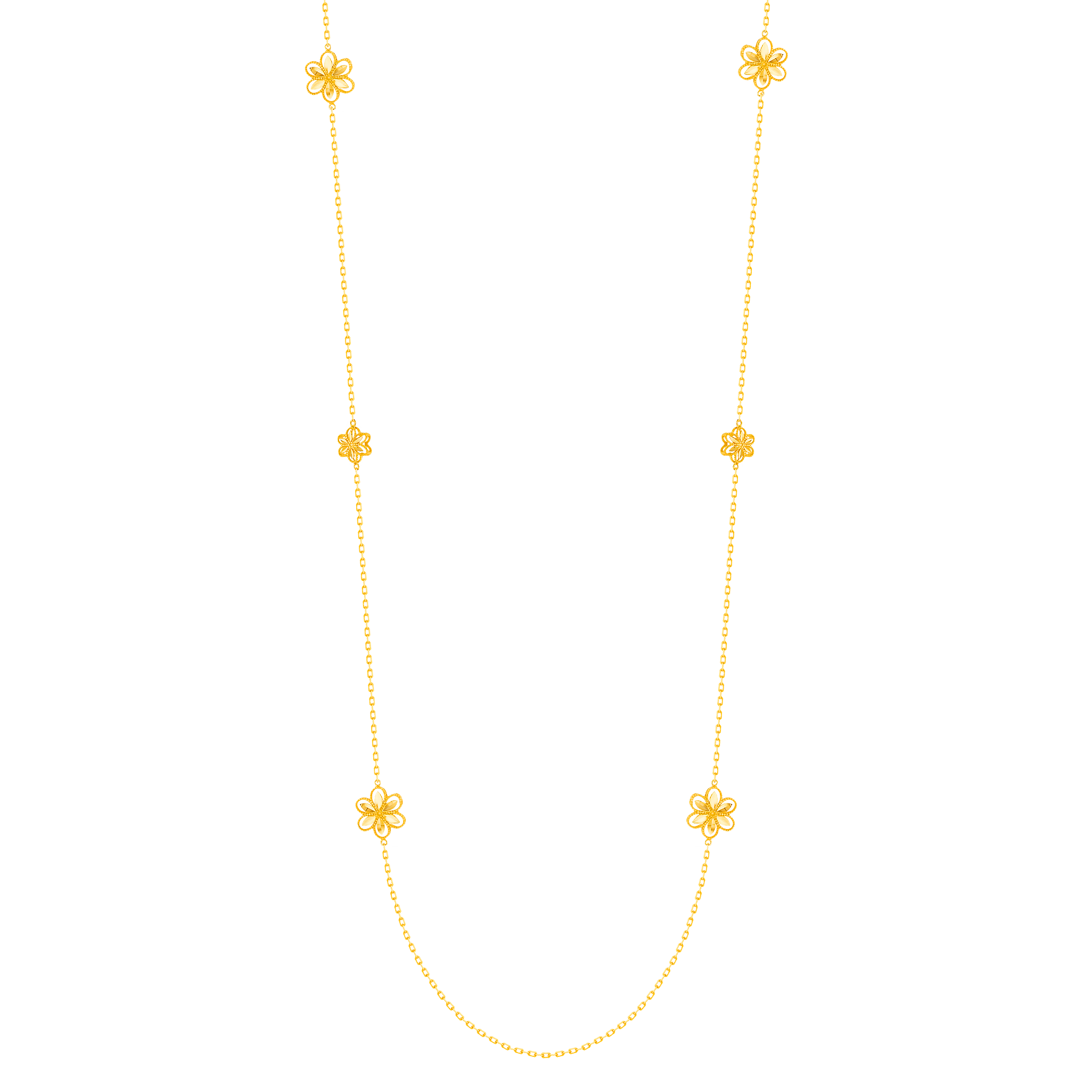 Anmol Floret Tin cup Necklace in 21K Yellow Gold 