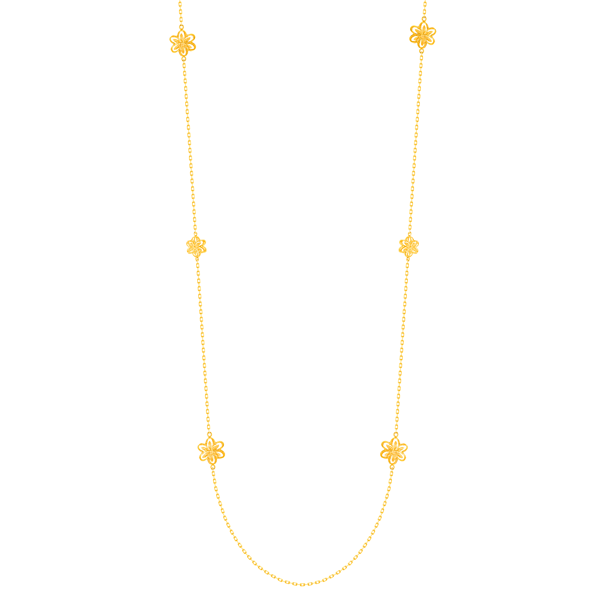 Anmol Floret Tin cup Necklace in 21K Yellow Gold 