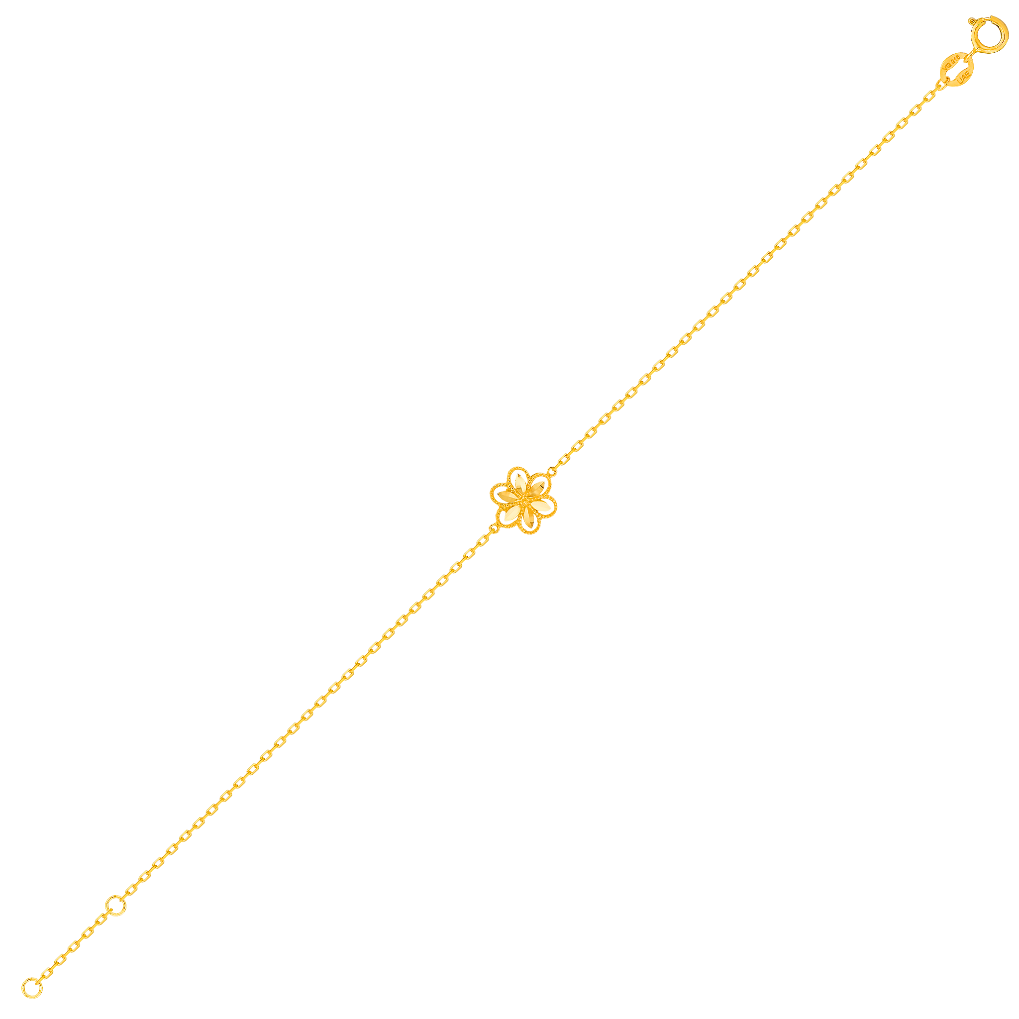 Anmol Floret Single Motif Bracelet in 21K Yellow Gold 