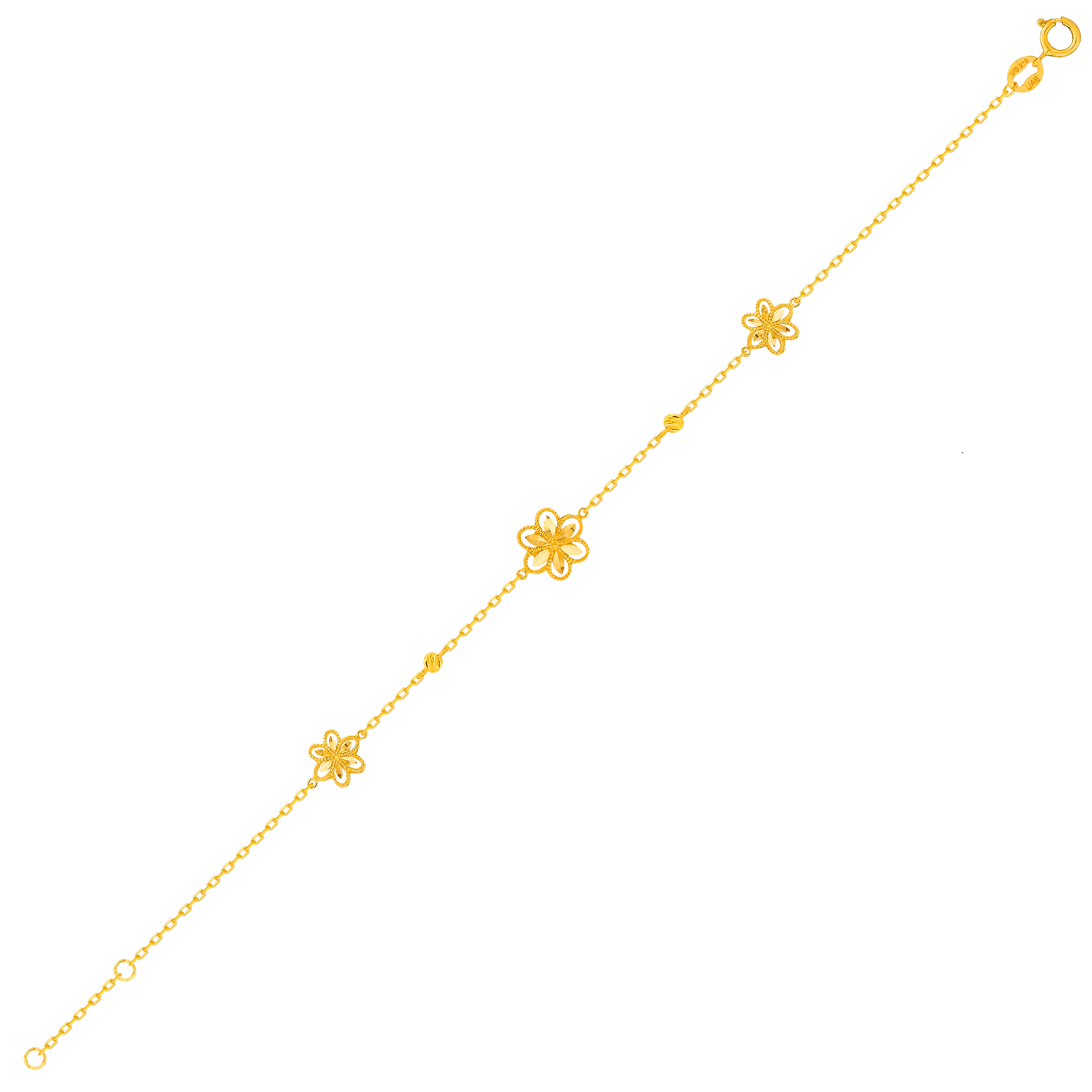 Anmol Floret Small Trio Motif in 21K Yellow Gold 