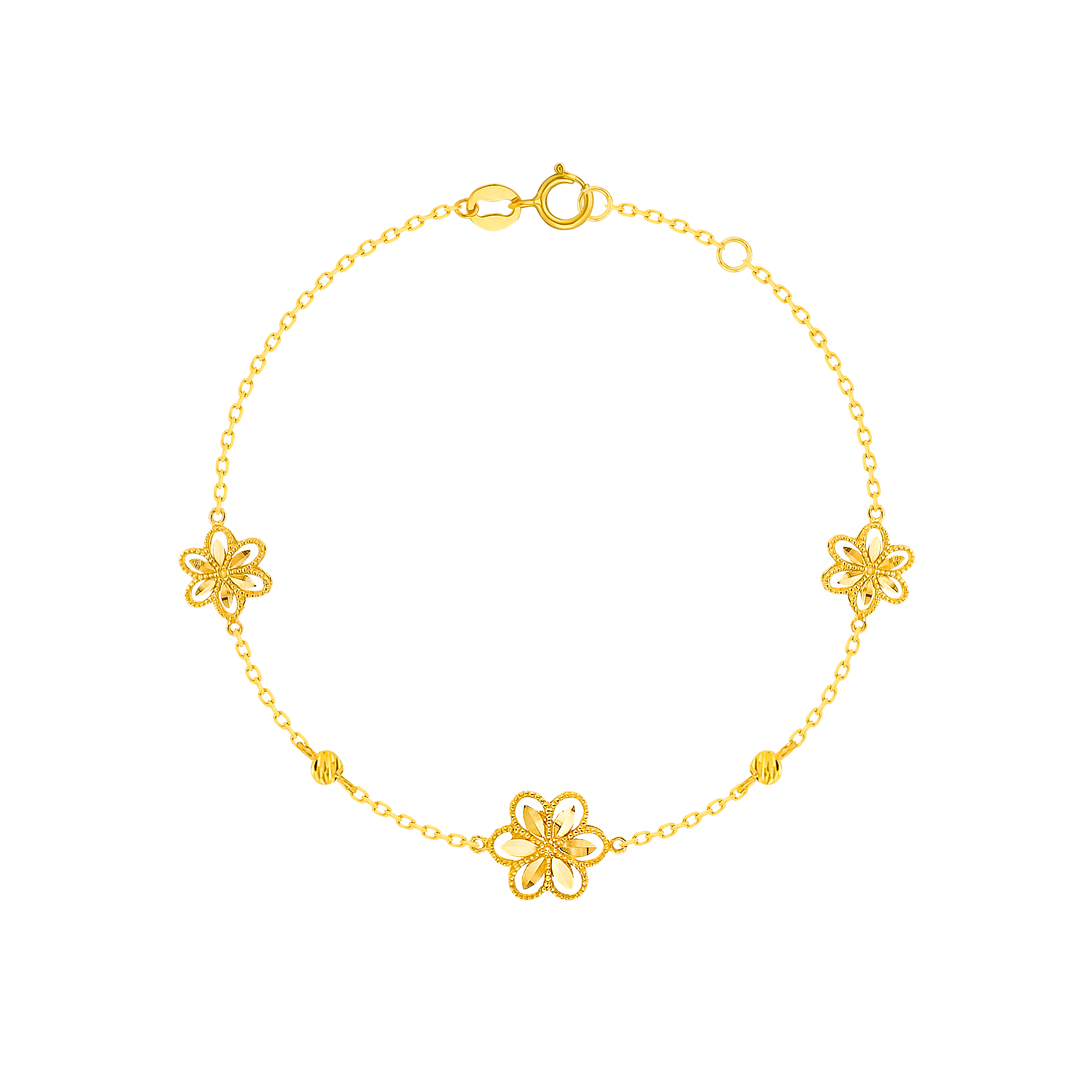 Anmol Floret Small Trio Motif in 21K Yellow Gold 