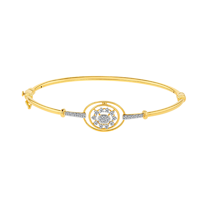 Ananya Diamond Bangle in 18K Gold