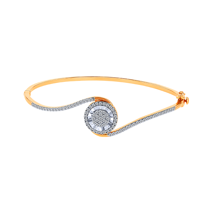 Ananya Diamond Bangle in 18K Gold