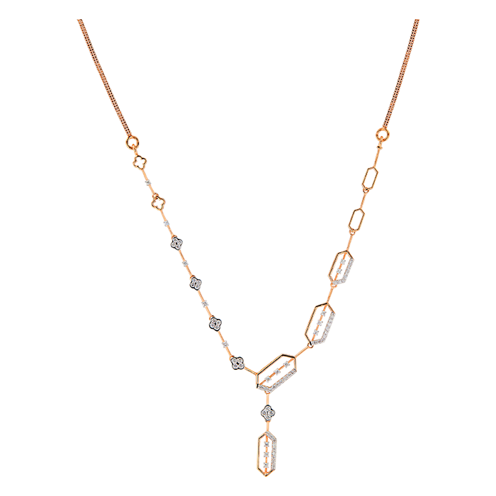 Ananya Diamond Necklace & Earring in 18K Gold