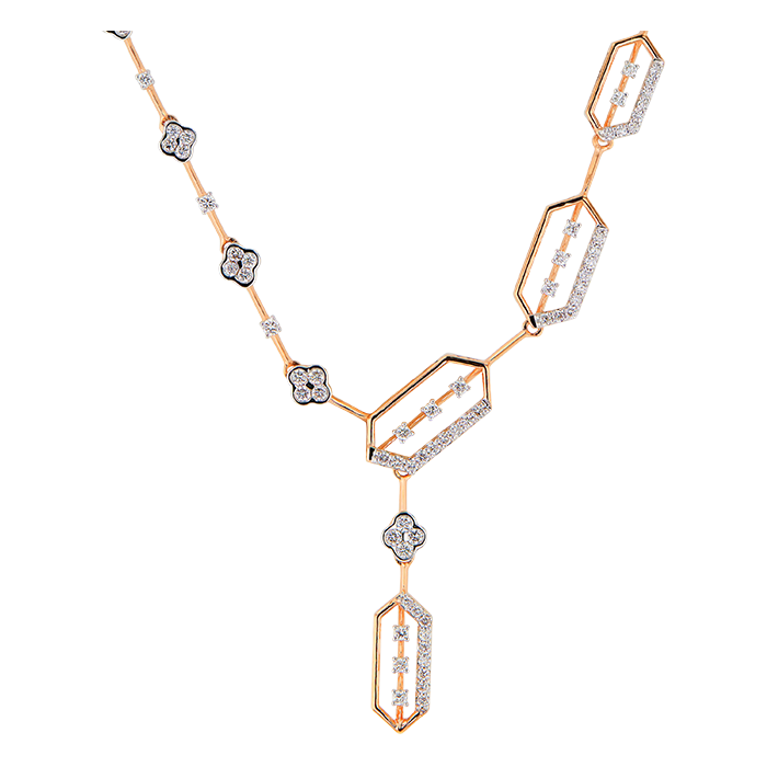 Ananya Diamond Necklace & Earring in 18K Gold