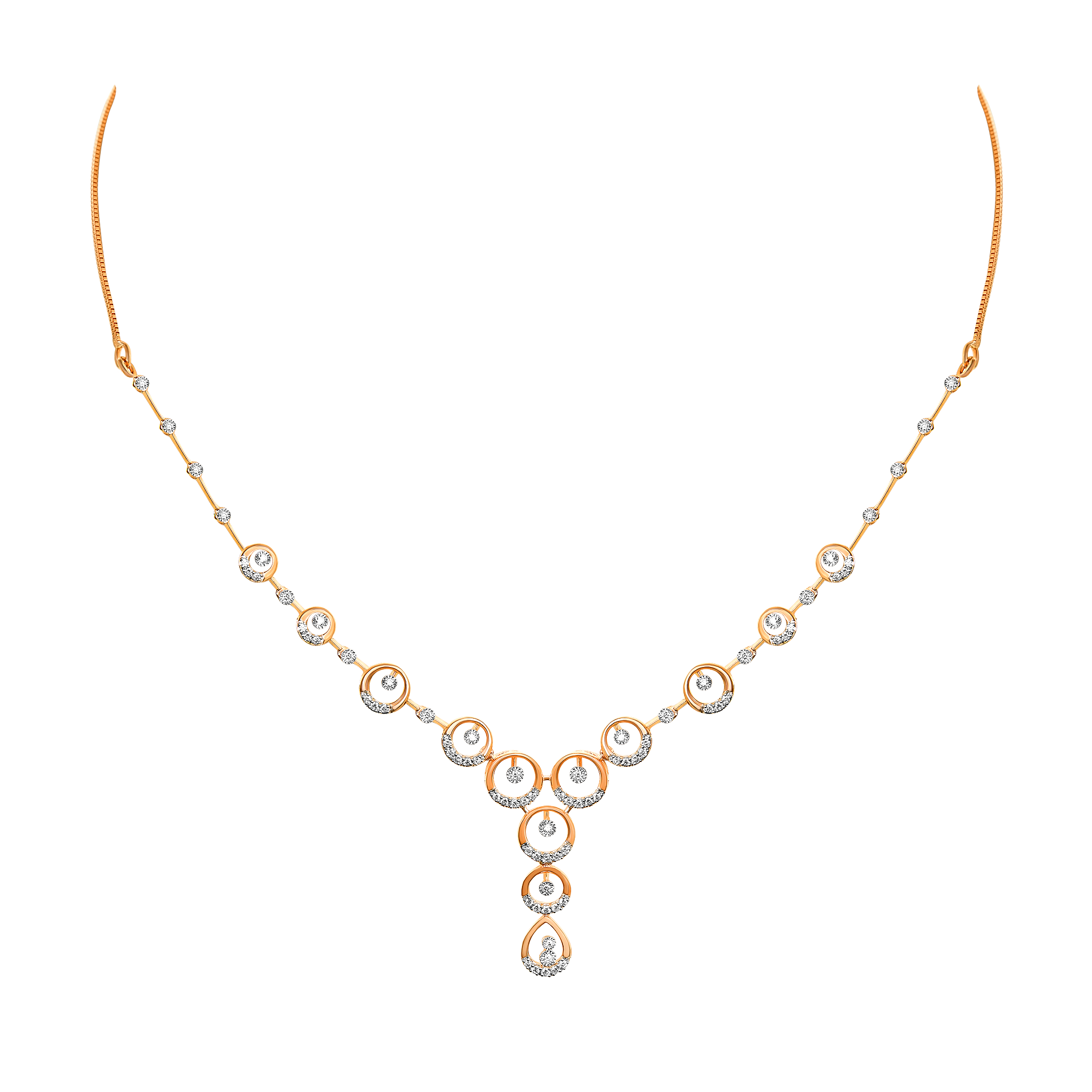Ananya Diamond Necklace & Earring in 18K Gold
