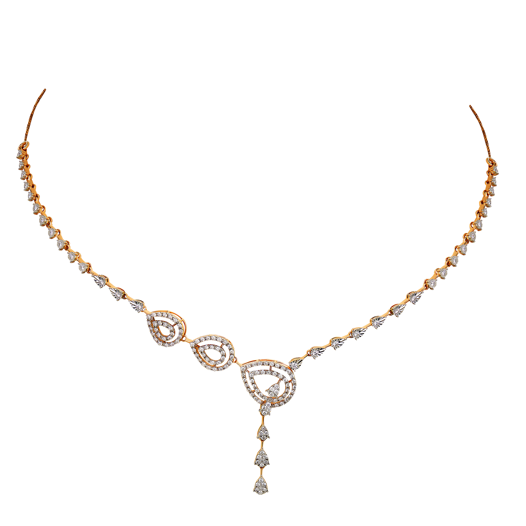 Ananya Diamond Necklace & Earring in 18K Gold