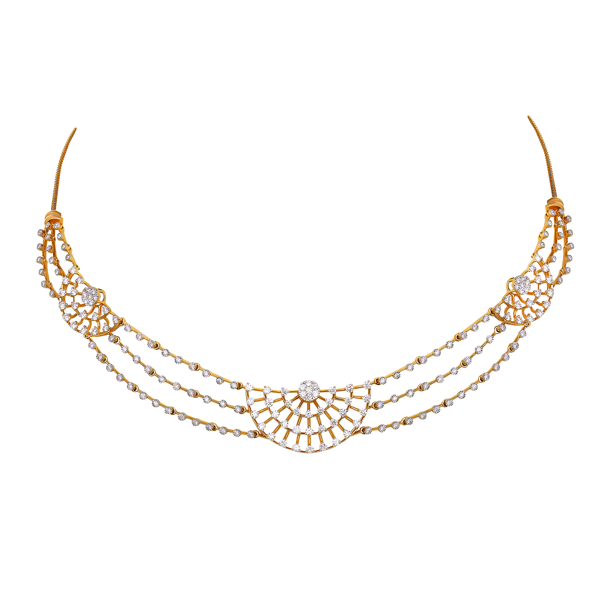 Ananya Diamond Necklace & Earring in 18K Gold